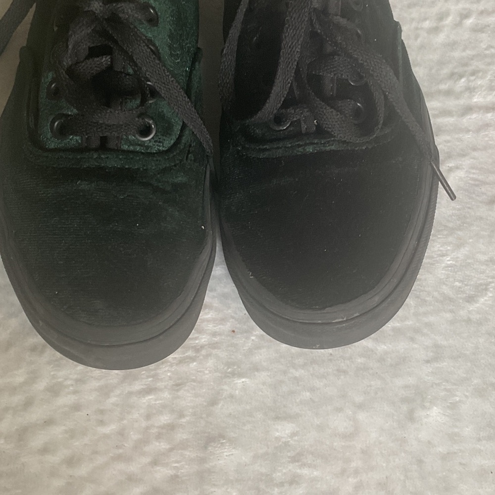 Vans Dark Green Velvet Sneakers